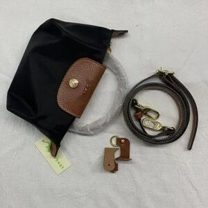 longchamp Black and Brown Mini Bag